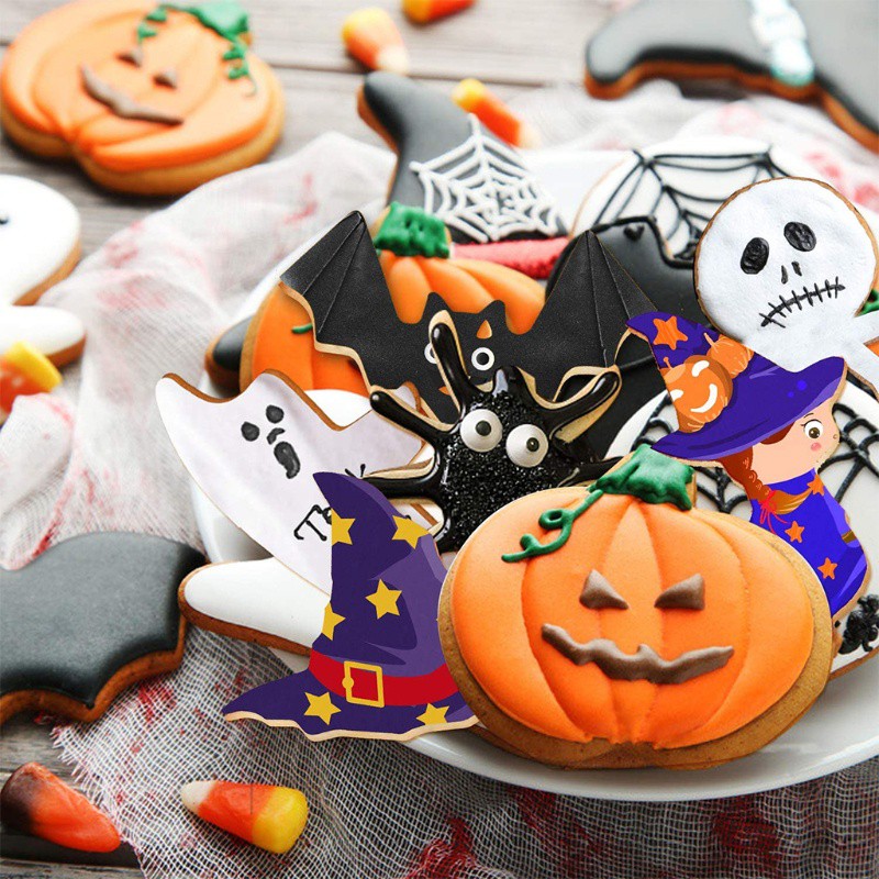 Set khuôn cookie cutter inox 10 hình Halloween