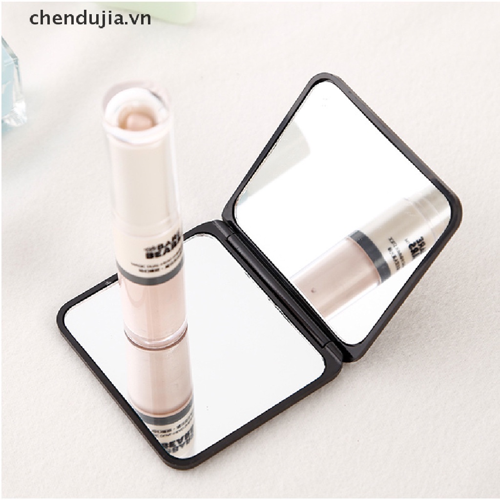 Gương Trang Điểm Mini Hình Vuông Dạng Gập Di Động Tiện Dụng