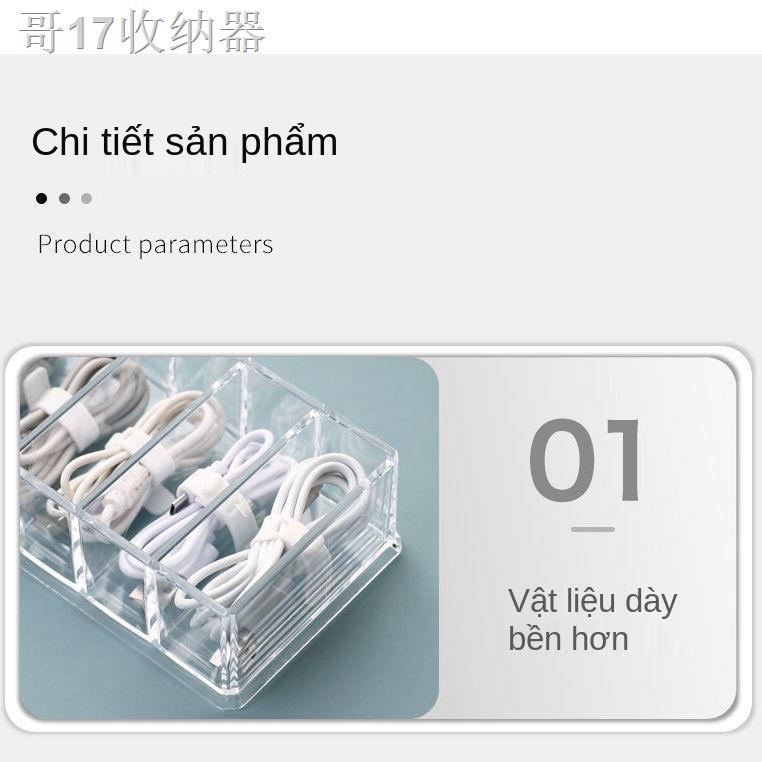 KMáy tính để bàn cáp dữ liệu lưu trữ tạo tác điện thoại di động sạc hộp phân loại ngăn chứa dây nguồn cuộn