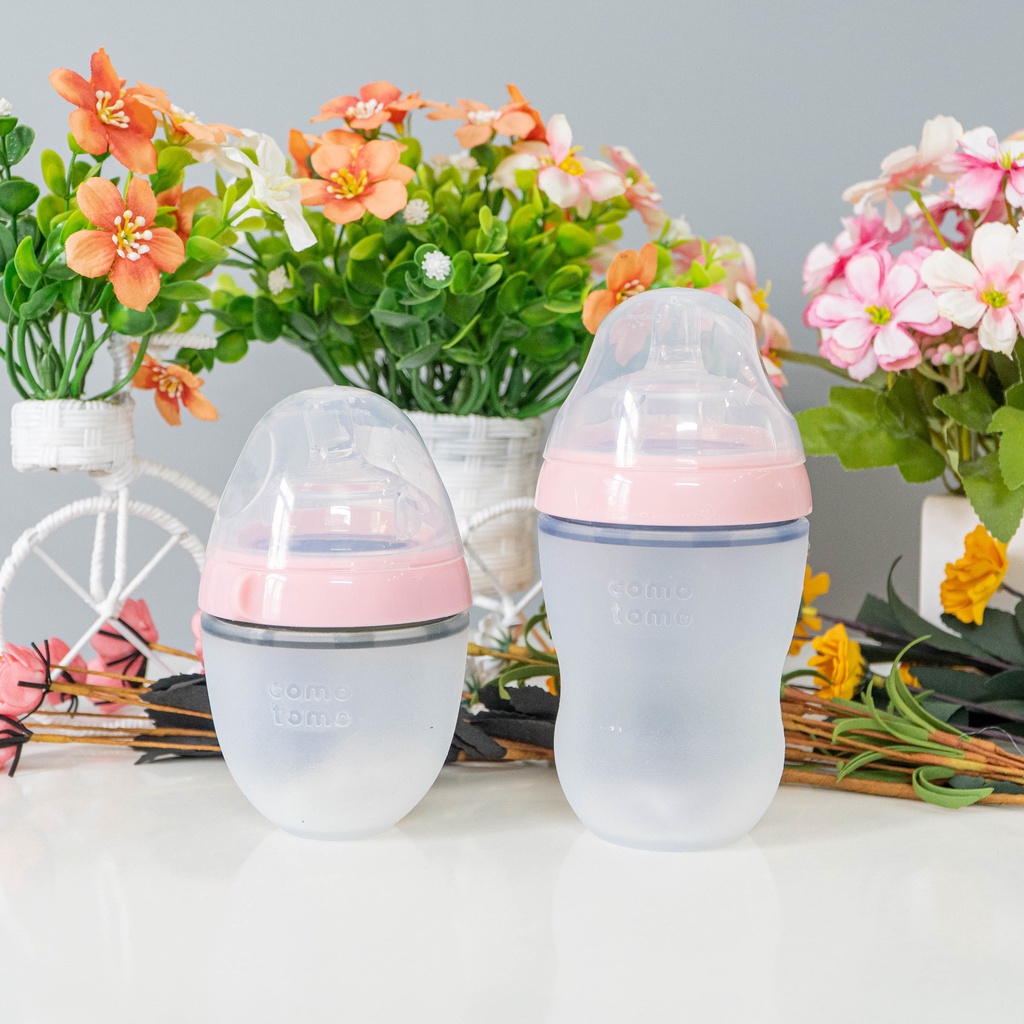 Bình Sữa CMTM 150/250ml Silicon Siêu Mềm Như Ti Mẹ Hàng Chính Hãng Check Mã Vạch