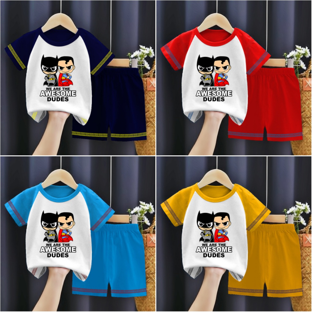 Bộ Đồ Hóa Trang Nhân Vật Người Dơi Và Siêu Nhân Thiết Kế Dễ Thương | Áo Thun Kimono In Hình Siêu Nhân Cỡ Lớn Cho Bé Từ 1-8 Tuổi
