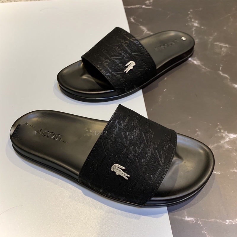 Dép da quai ngang lịch lãm phong cách thời trang da sịn Dép nam quai ngang hàng xuất khẩu kiểu dáng thanh lịch