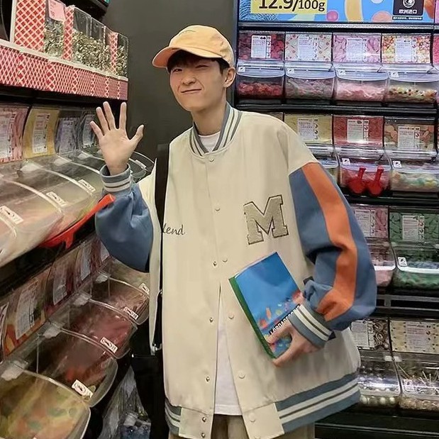 Áo Khoác Bóng Chày Phong Cách Cổ Điển Đường Phố Mỹ Sành Điệu Cho Nam