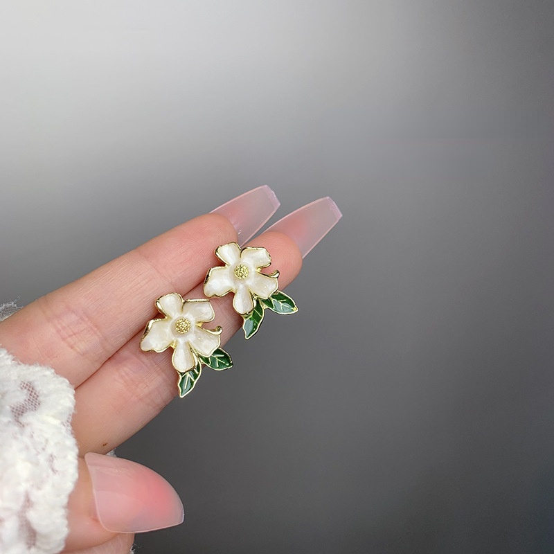 Bông Tai Mạ Bạc 925 Hình Hoa Thanh Lịch Cho Nữ