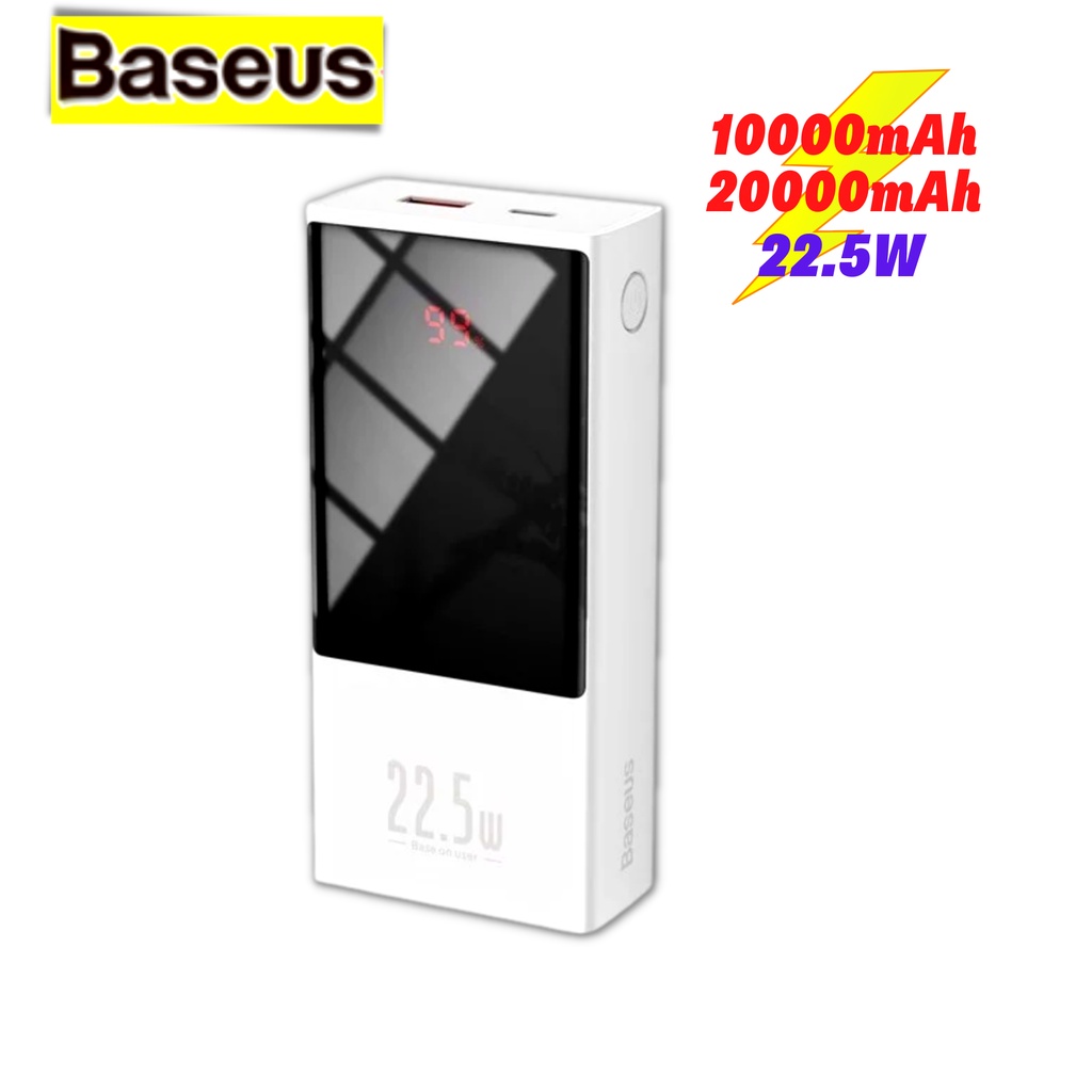 Sạc Dự Phòng Baseus 10000mAh / 20000mAh 22.5W, Màn hình LED nhỏ gọn, hổ trợ sạc nhanh QC 3.0 cho Iphone Xiaomi LV883