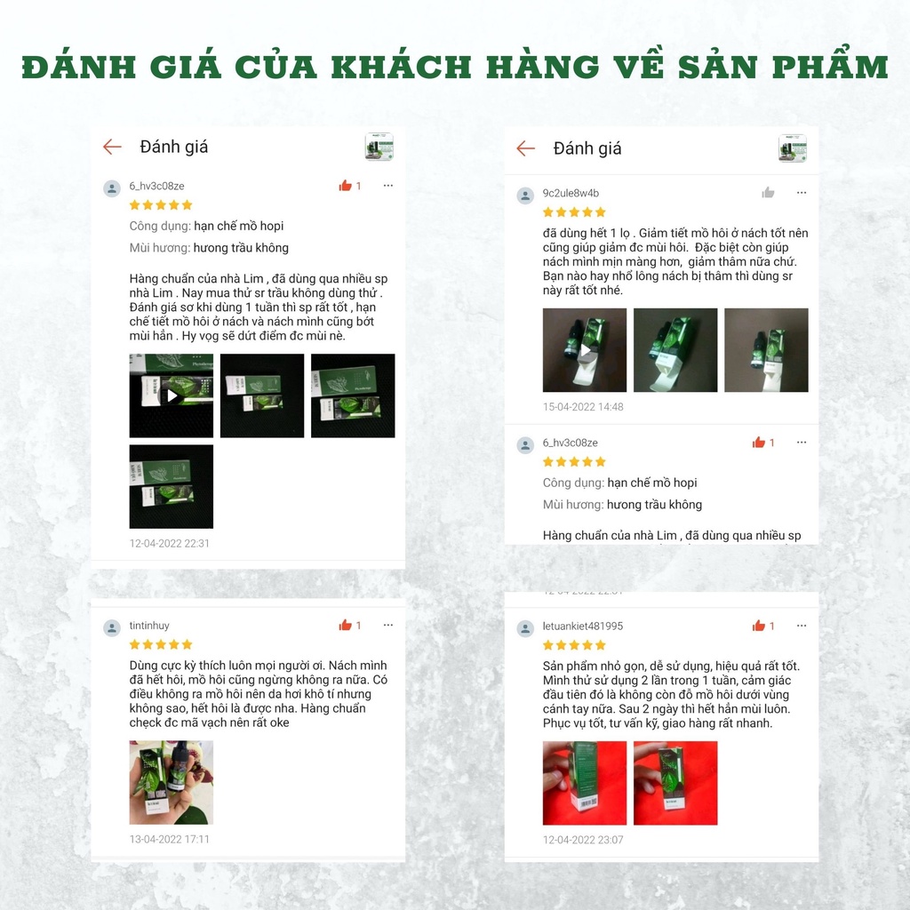 Serum Khử Mùi Hôi Nách Lá Trầu Không LIM - Khử Hôi Nách Hôi Chân , Cơ Thể , Giảm Thâm Nách , Giảm Mồ Hôi