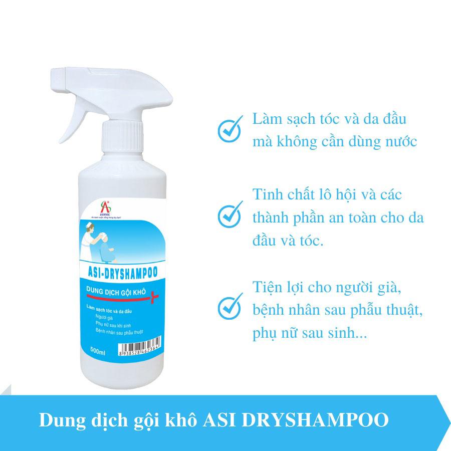 Dầu gội đầu khô dạng chai xịt ASI Dry Shampoo 500ml  - UNIV