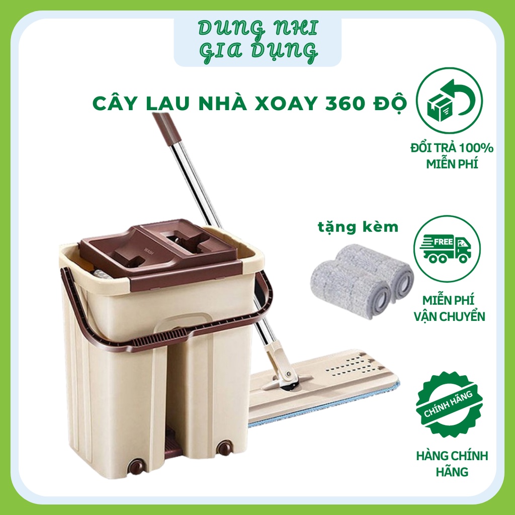 Cây Lau Nhà Thông Minh Xoay 360 Độ Chổi Lau Nhà Chính Hãng Pulito LS-CKT Cao Cấp Tặng Kèm 2 Bông Lau Thay Thế