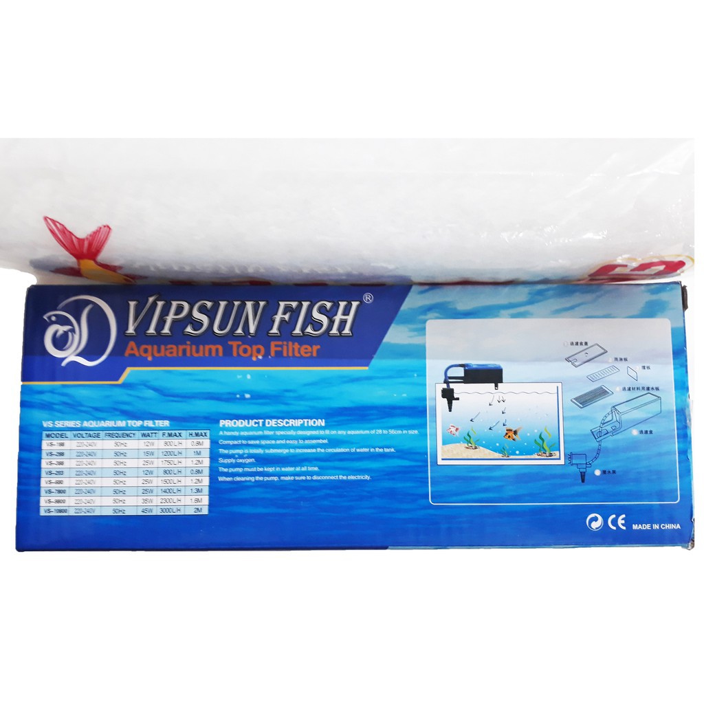 Máy Bơm Kèm Hộp Lọc Vipsun VS188 - Bộ Bơm Lọc Nước Hồ Cá