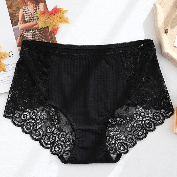 XL~3XL Tuote Ready Stock Women's Panties Graphene Mid-High Waist Underpants Cotton Sexy Lace Briefs Antibacterial Panties | BigBuy360 - bigbuy360.vn