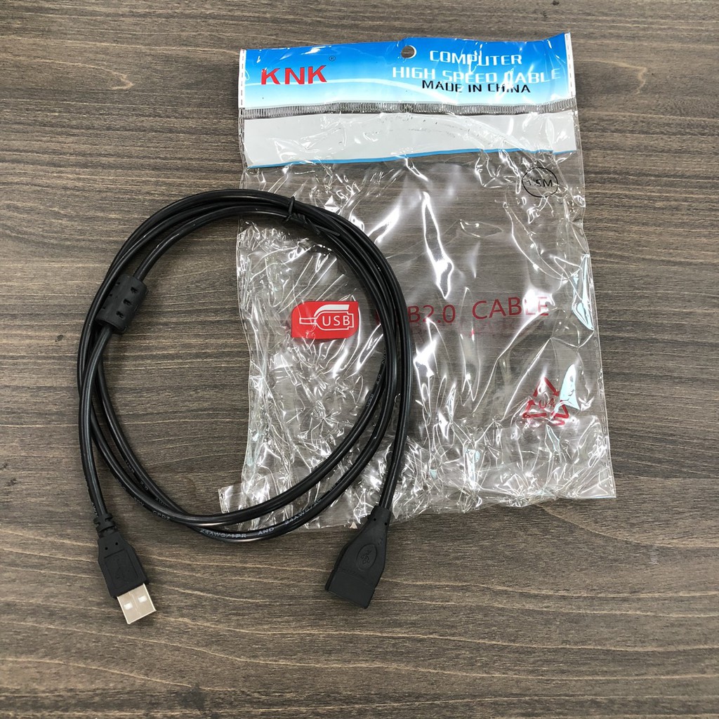 Combo 5 sợi Cáp USB nối dài chống nhiễu 1.5m (Đen) -DC285
