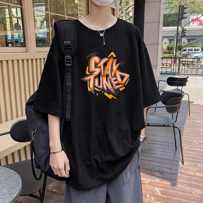 Áo thun nam nữ unisex tay lỡ STAY TUNED, áo phông COTTON tay lỡ unisex form rộng oversize streetwear STD-TREND
