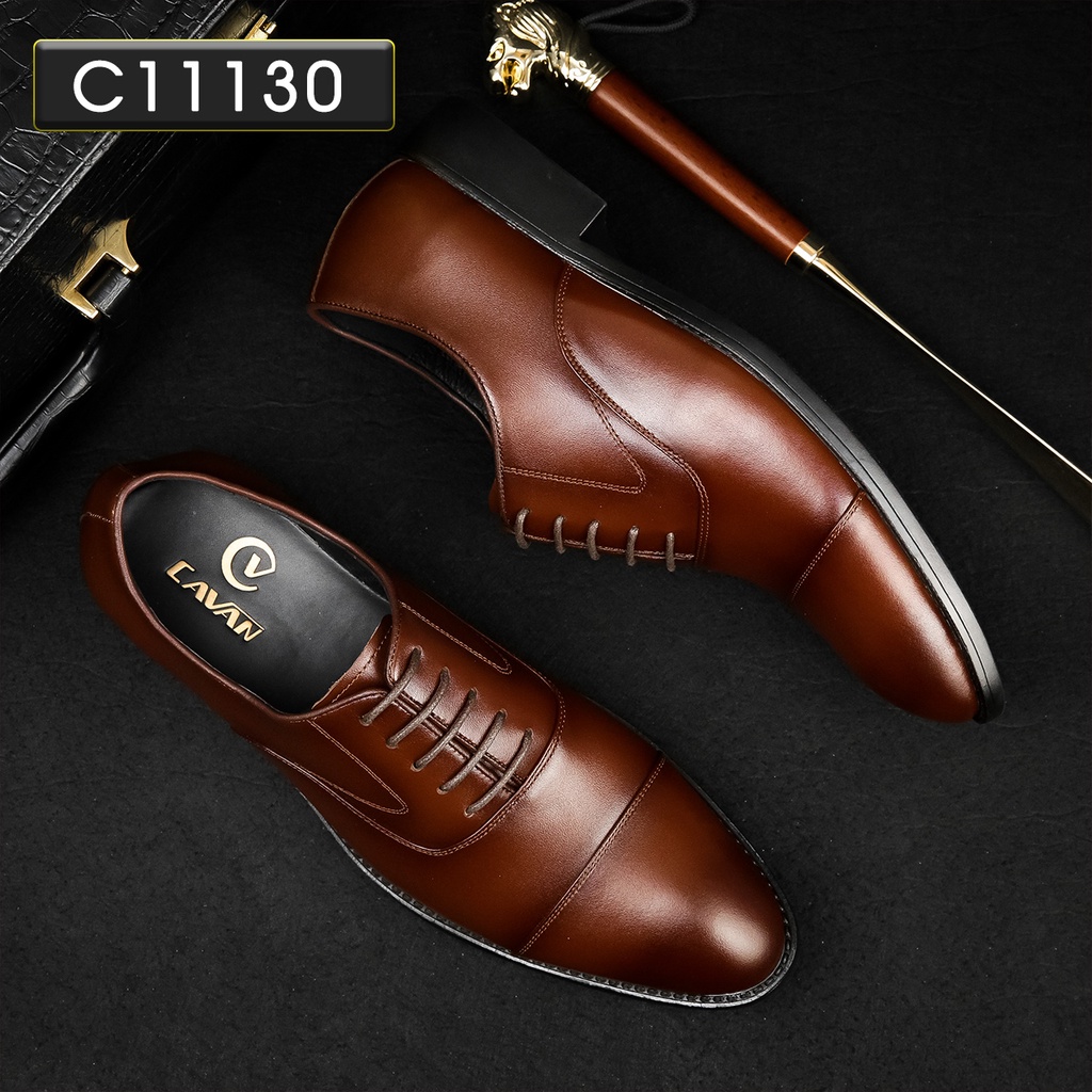 Giày da nam buộc dây chính hãng Cavan công sở tinh tế sành điệu C11130