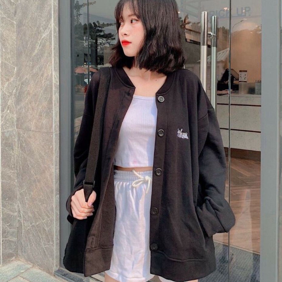 🌈𝗡𝗘𝗪 𝗔𝗥𝗥𝗜𝗩𝗔𝗟💢 Áo khoác Nỉ bomber PUPPY form rộng unisex (Ảnh Thật)