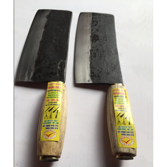 Bộ hai dao chặt + thái nhà bếp dáng vuông (nhíp xe 100%)