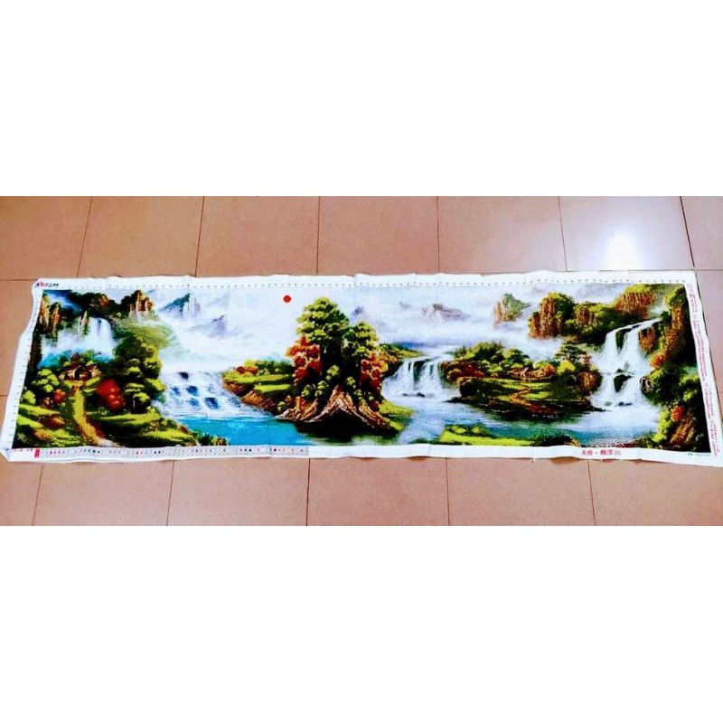 tranh thêu rồi giá rẻ ( 2m10x60 thêu kín)