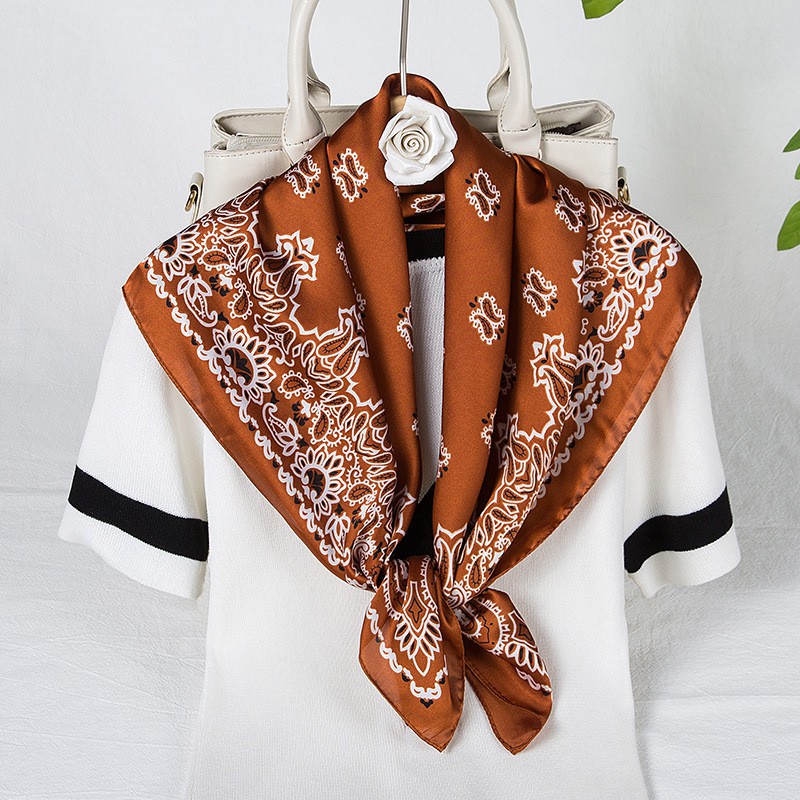 Khăn Lụa Vuông Quàng Cổ Nữ Đẹp - Turban Bandana Quấn Làm Áo BLACKPINK Họa Tiết Chấm Bi Vintage Phong Cách Hàn Quốc