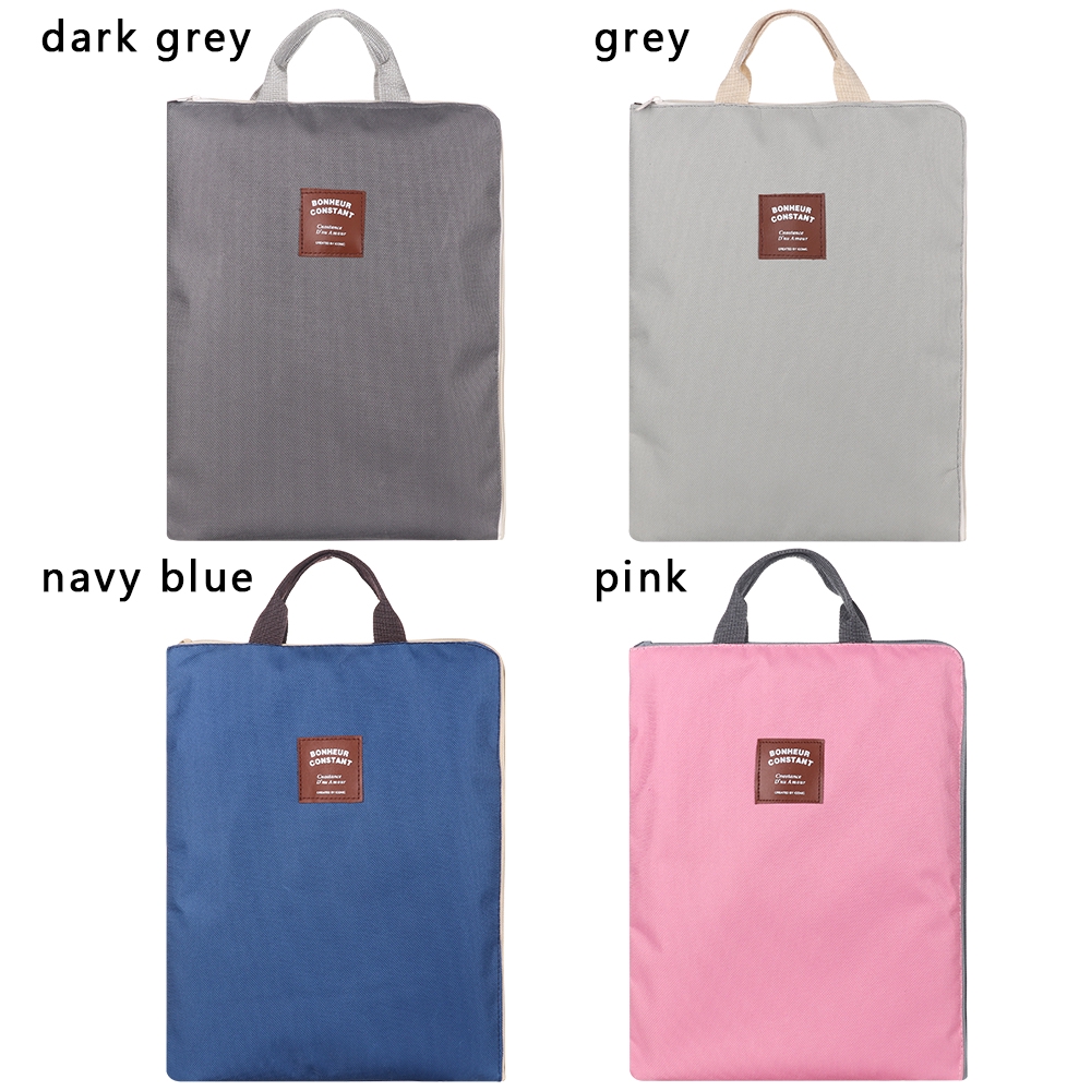 Túi Đựng Tài Liệu Cỡ A4 Có Khóa Kéo Tiện Lợi Vải Oxford