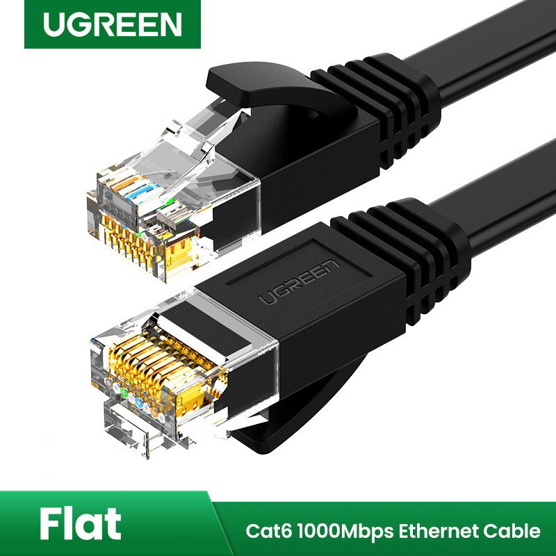 [Mã ELORDER5 giảm 10K đơn 20K] Cáp mạng đúc sẵn Cat6 Ugreen 50172 50173 50174 50175 50179 NW102 màu đen