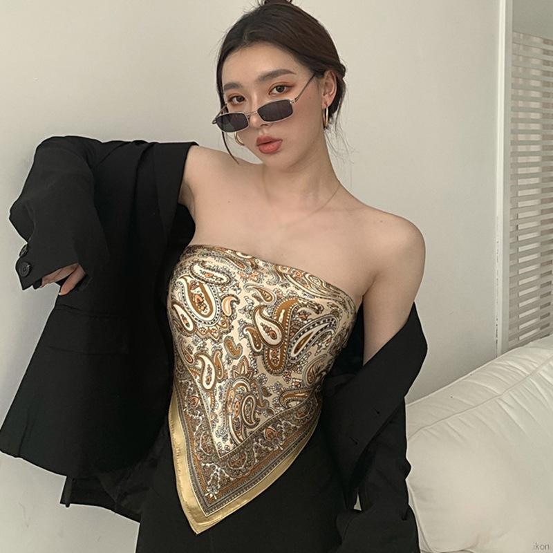 Áo Lửng Hai Dây In Họa Tiết Quyến Rũ Dành Cho Nữ