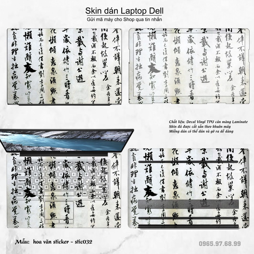 Skin dán Laptop Dell in hình Hoa văn sticker nhiều mẫu 6 (inbox mã máy cho Shop)