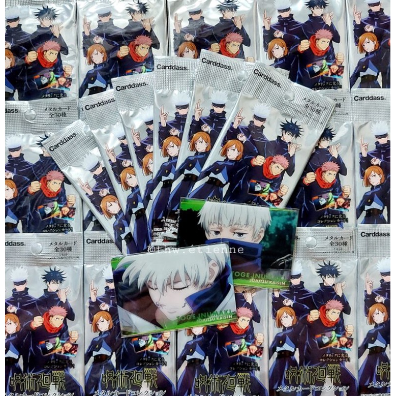 Thẻ nhân phẩm Jujutsu Kaisen/JJK chính hãng BANDAI (metal card) CÓ SẴN