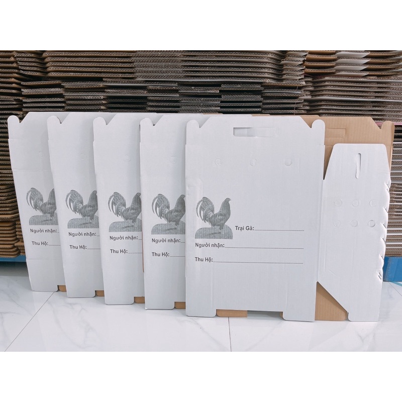 Combo 10 Thùng Gà Tre bằng giấy Carton Cao Cấp. Cho gà khi di chuyển xa hoặc ngủ được thoải mái