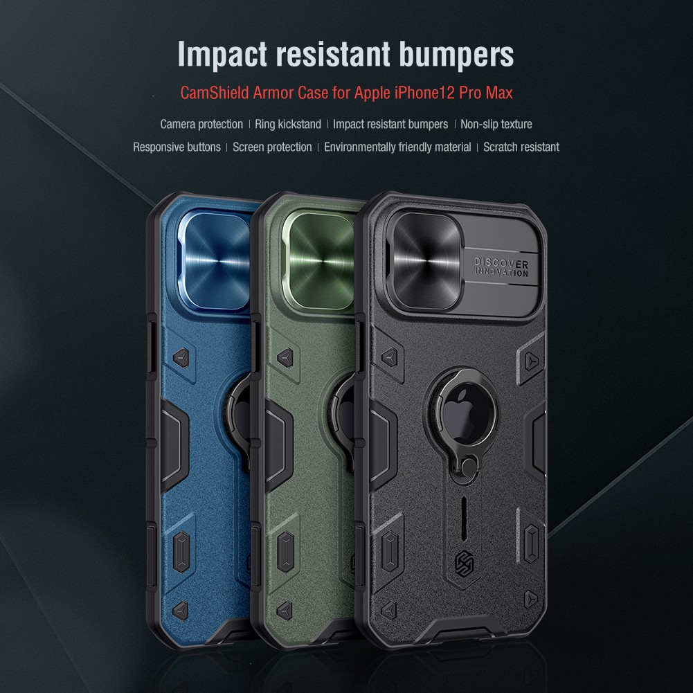 Ốp Lưng Nillkin CamShield Armor Cho iPhone 12 &amp; 12 Pro / iPhone 12 Pro Max.