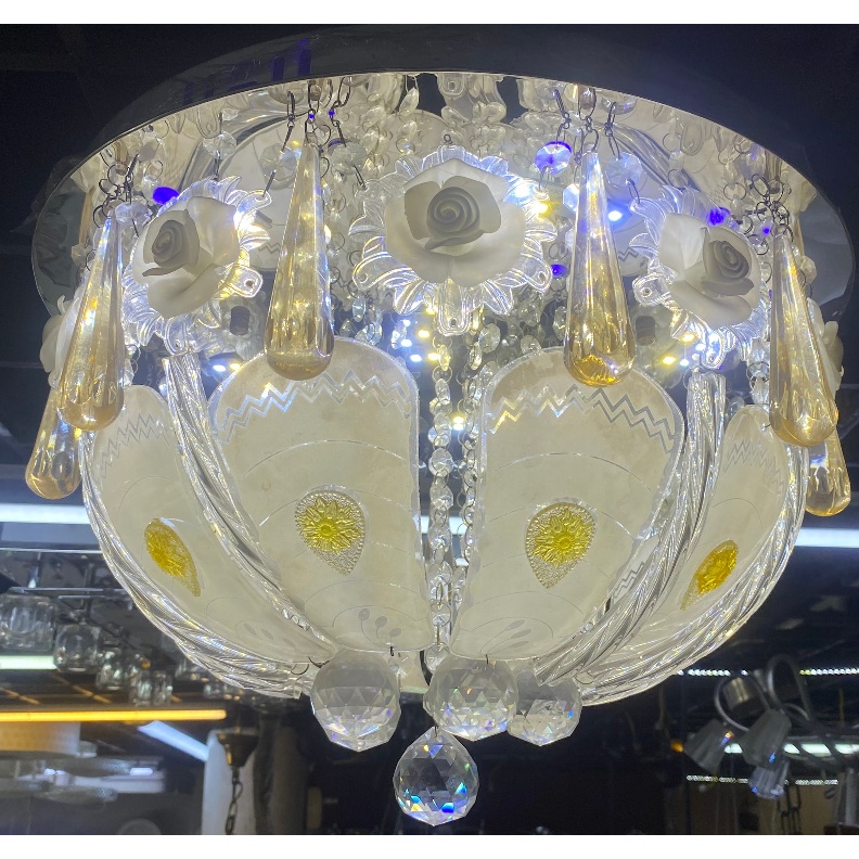 XẢ KHO - THANH LÝ Đèn mâm TRÂN KÍNH LED ốp trần phòng khách, bếp, phòng ngủ kiểu dáng hiện đại PN8618 PN8580 PN8502