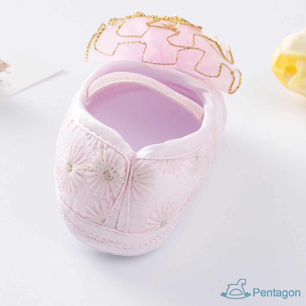 Giày Mềm Mại Có Ren Dùng Cho Bé Gái Từ 0-18 Tháng