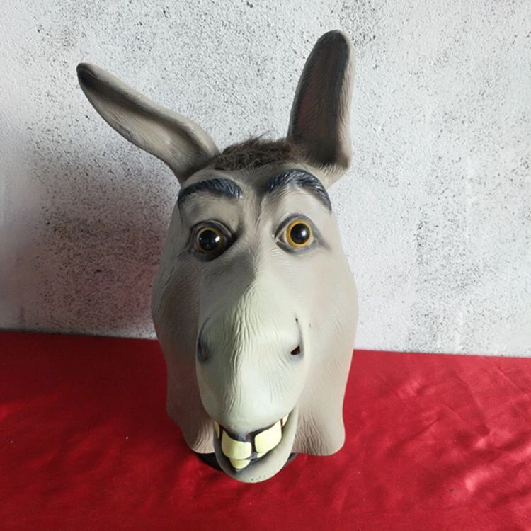 Donkey MaskcosCrazy Animal City Head Set Horse Head Funny Party Toy Video Live Broadcast Gorilla Props
