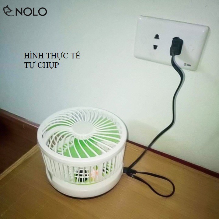 Bộ Quạt Để Bàn Pin Sạc Tích Điện Xếp Gọn 2in1 Model KC5811 Có Đèn Led Dung Lượng Pin 1600mah Dùng Lâu