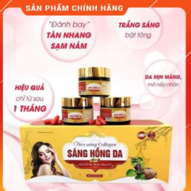 Combo 3 lọ viên uống colagen( Sáng Hồng Da)