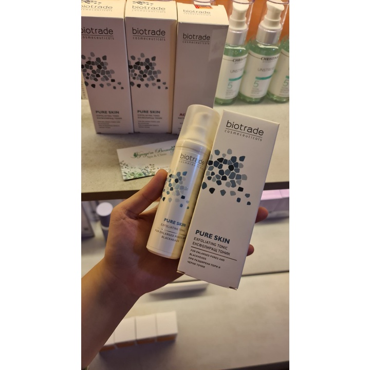 Nước hoa hồng tẩy tế bào chết, ngăn ngừa mụn Biotrade Pure Skin Exfoliating Tonic 10ml, 60ml