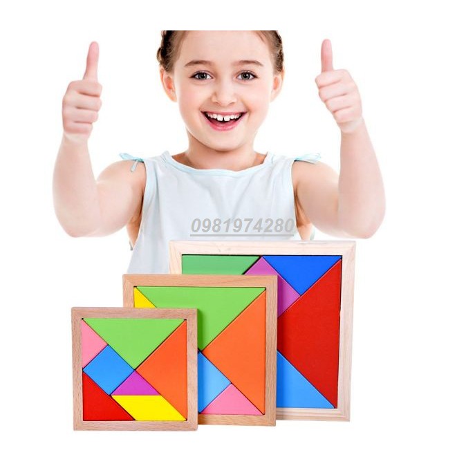 Đồ chơi ghép trí uẩn tangram size lớn cho bé
