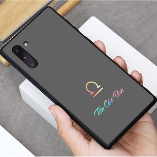 Ốp lưng kính cường lực Samsung Galaxy Note 10, Note 10 Plus - Cung hoàng đạo, in tên