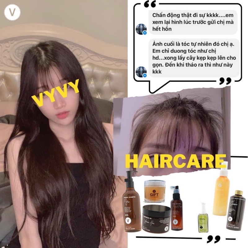 Combo dưỡng chuyên sâu phục hồi, ngăn rụng, kích mọc, dưỡng bóng tóc VyvyHairCare