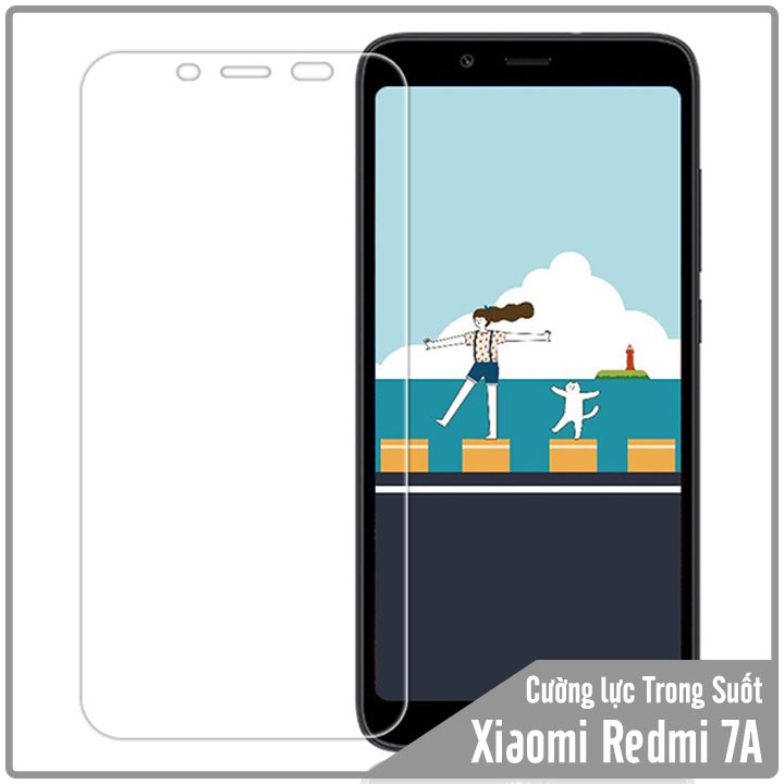 Kính cường lực Xiaomi Redmi 7A - Trong Suốt ( GIÁ SỈ )