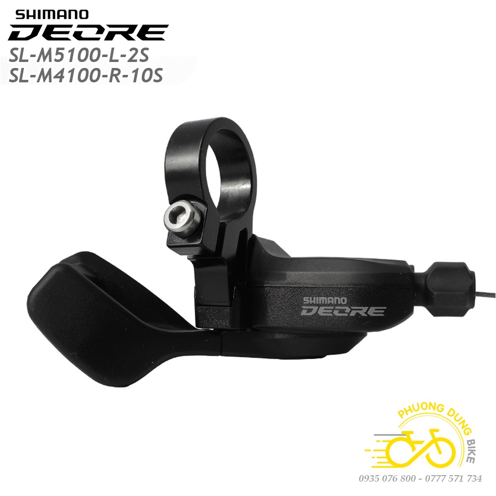 Tay đề bấm xả xe đạp SHIMANO DEORE SL M4100-R SL M5100-L  2x10 Speed - Hàng Chính Hãng