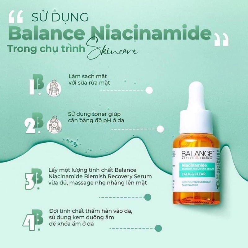 Serum Balance Niacinamide Blemish Calm & Clear dành cho da dầu mụn