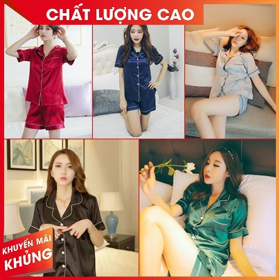 [Cao Cấp] Bộ Mặc Nhà Nữ Đồ Ngủ Lụa Trơn Ngắn Tay. Đồ Mặc Nhà Phù Cao Cấp, Bầu Bí Vẫn Bon Chen Tốt - TRON | BigBuy360 - bigbuy360.vn