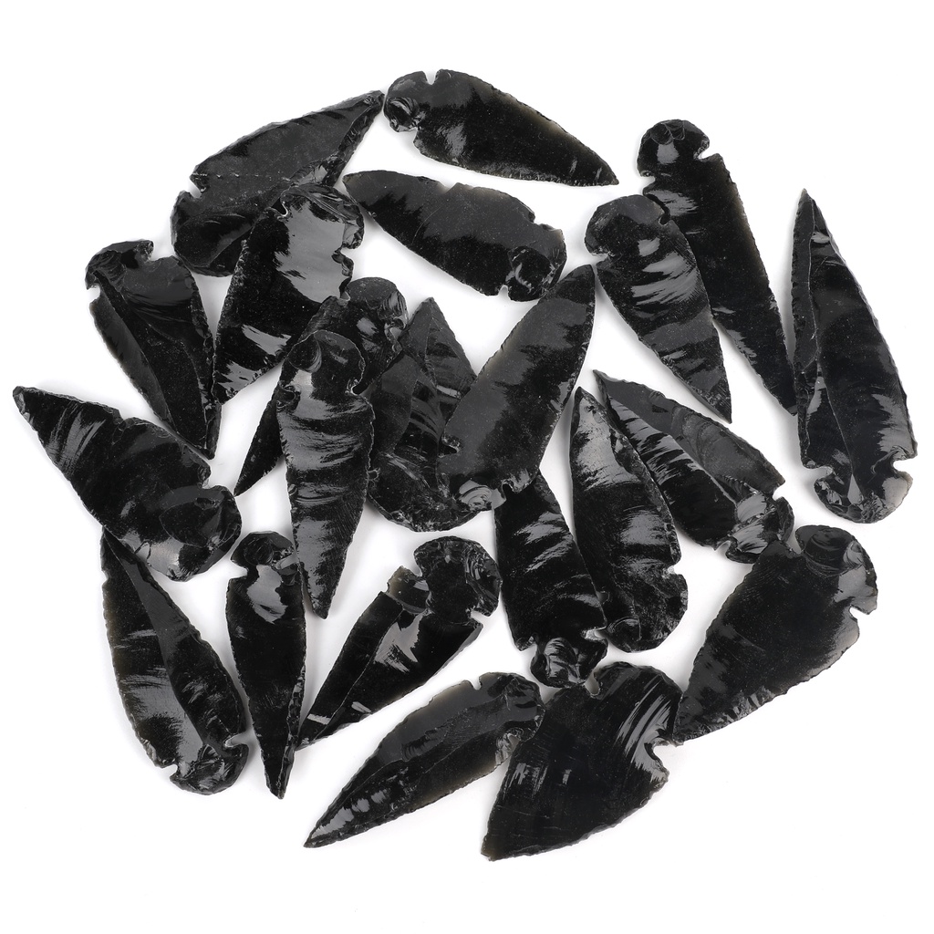 1 Mặt Dây Chuyền Đá obsidian Tự Nhiên Hình Mũi Tên