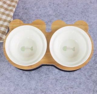 [Order-Ảnh thật] Bát ăn đôi, đơn kèm giá đỡ dành cho thú cưng + phí đóng gỗ bảo quản hàng hoá (+ 2% phí shopee)