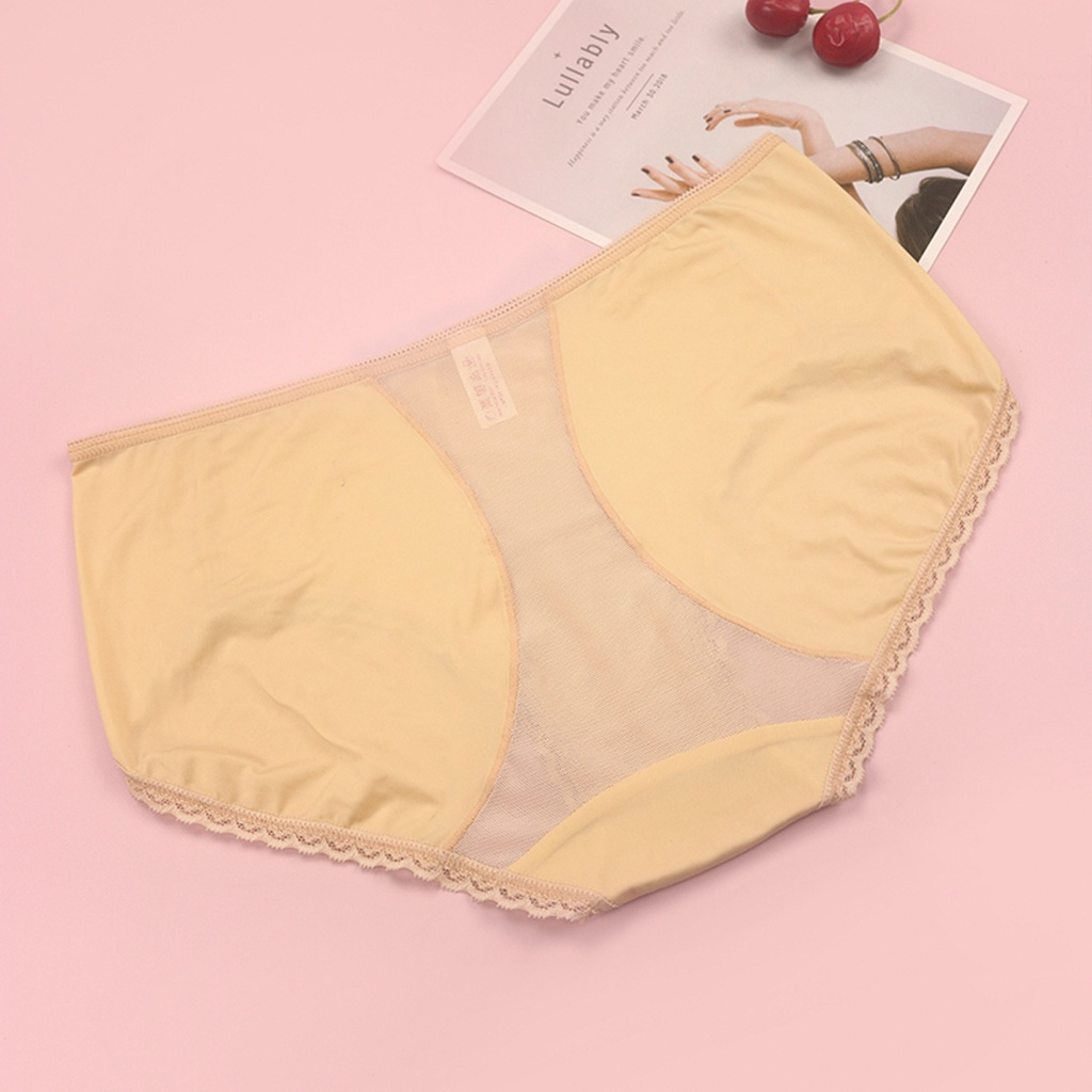 Quần Lót Nữ Trơn Cạp Cao Luperi Dáng Bikini Phom To Chất Liệu Microfiber Nhập Khẩu Mềm Mịn Không Lằn Mông Sp732