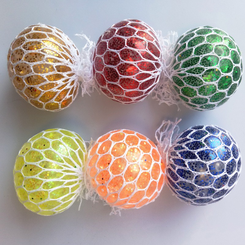 Bóng lưới slime hạt , trứng lưới Squishy, bóng nho thú vị xả stress hiệu quả