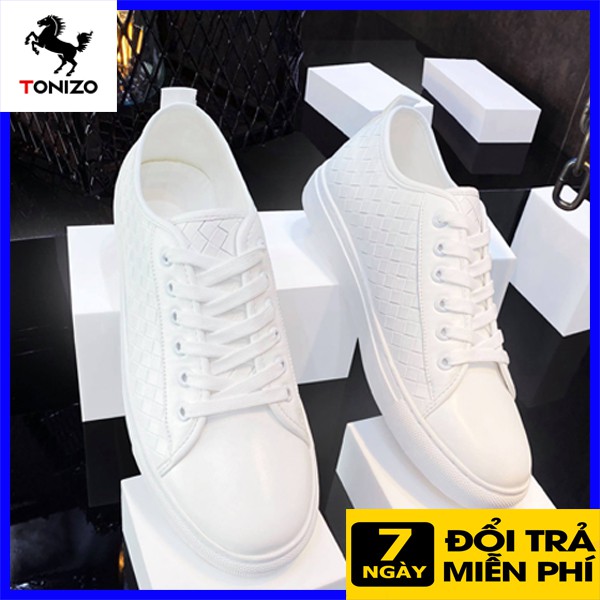 Giày thể thao nam trắng đẹp, giày nam sneaker giá rẻ mã OTN6