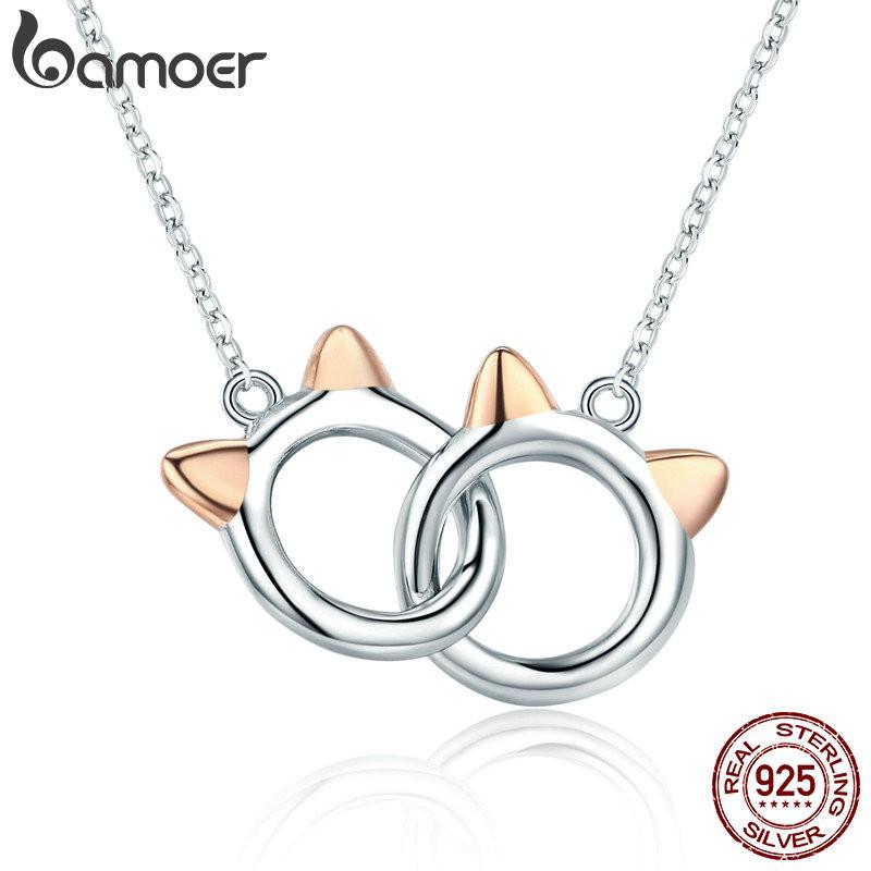 Dây Chuyền Bamoer SCN252 Bằng Bạc Sterling 925 Mặt Họa Tiết Động Vật Dễ Thương
