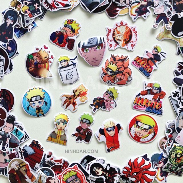 Sticker NARUTO Chống Nước Trang Trí Vali, Xe, Laptop, Nón Bảo Hiểm, Máy Tính, Đàn Guitar