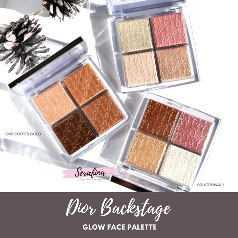 💠 Phấn Highlight và Má hồng 4 ô Dior Back Stage Glow Face Palette HighLight & Blush 10g Full box