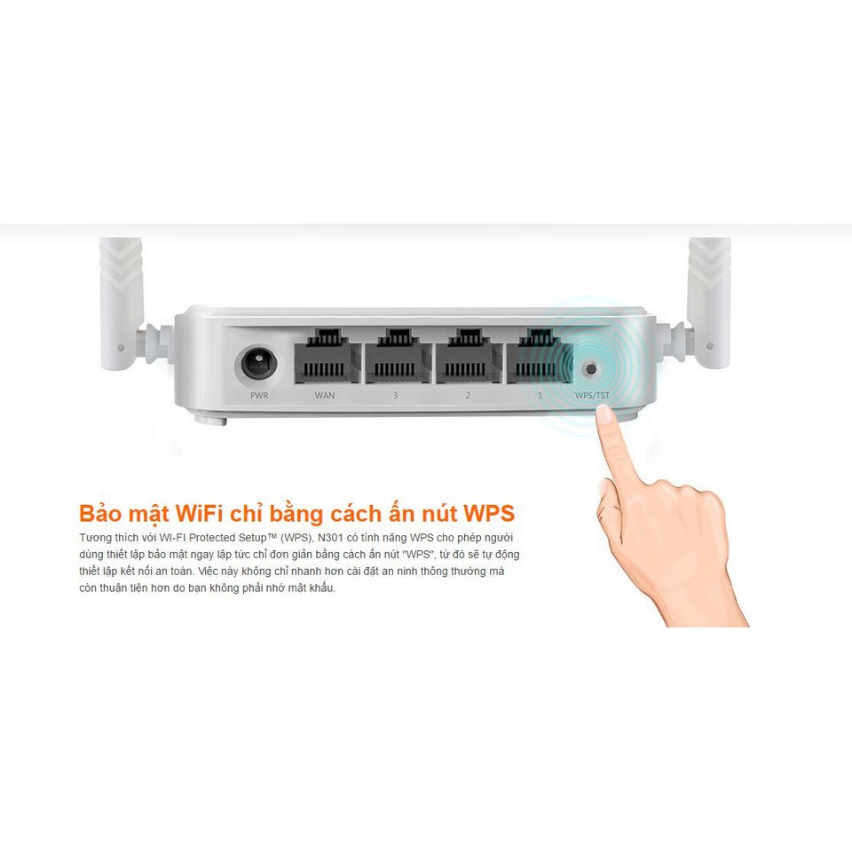 Bộ phát sóng Wifi Tenda N301 | WebRaoVat - webraovat.net.vn